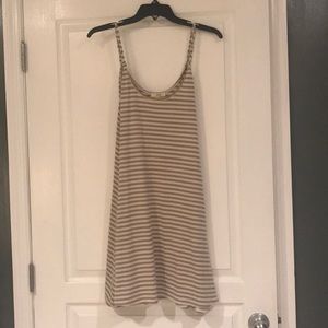 Cream braided strap dress